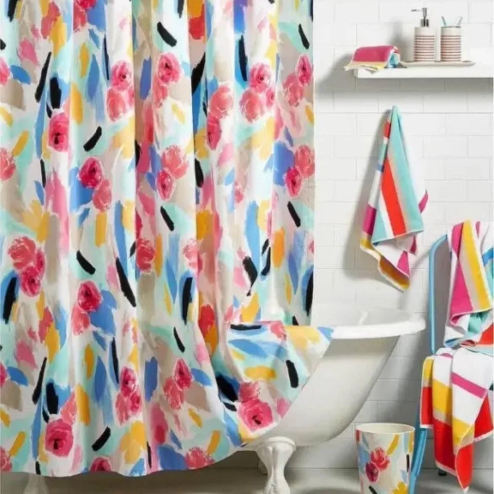 Kate Spade Paintball Floral Shower Curtain